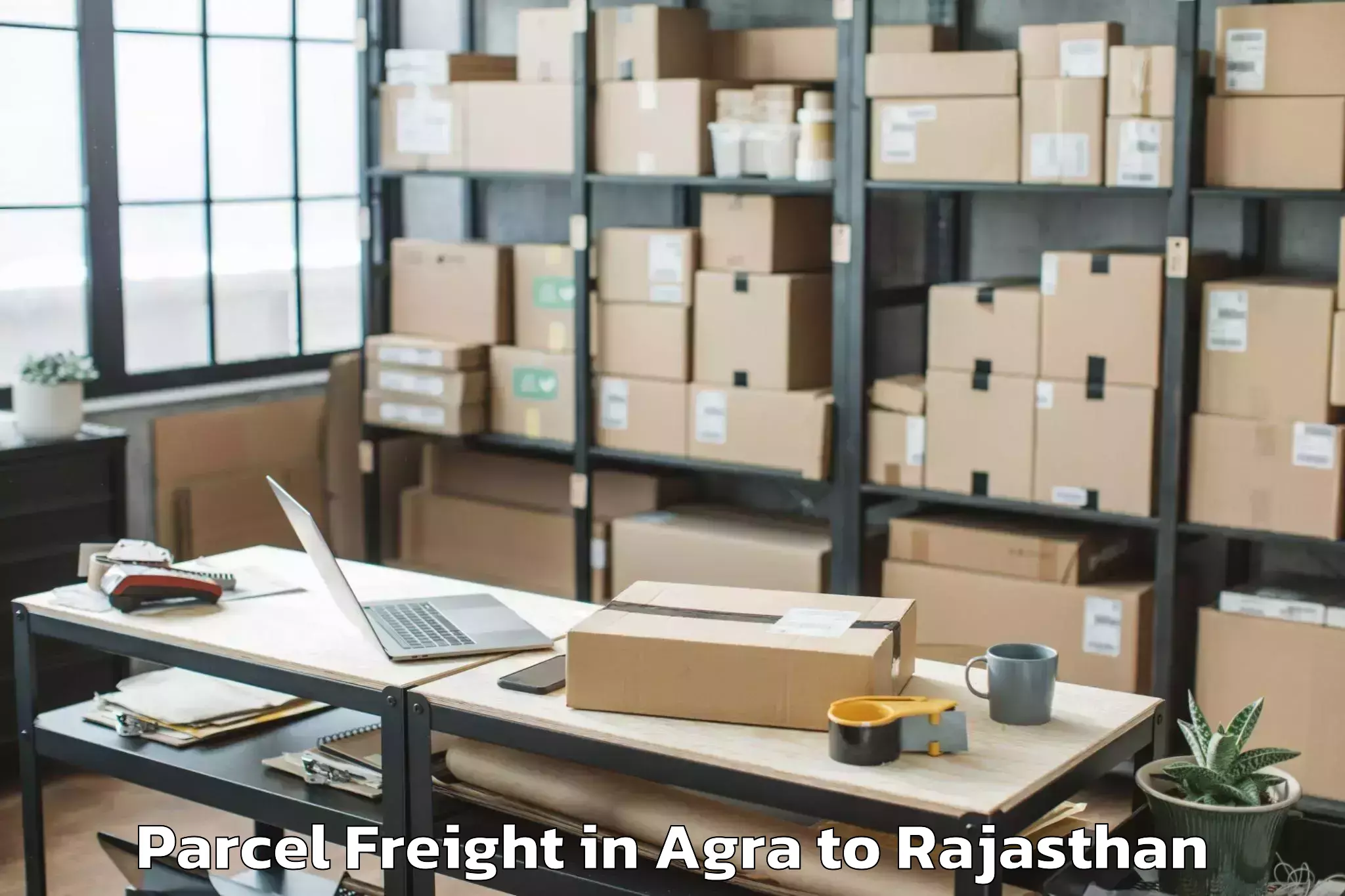 Book Your Agra to Mewar University Chittorgarh Parcel Freight Today